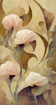 Modern roller blind Pink flowers