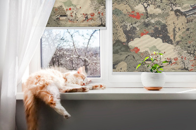 Roller blind for large window Mountain
