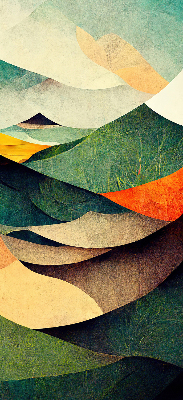 Fabric roller blind Abstract hills