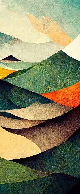 Fabric roller blind Abstract hills