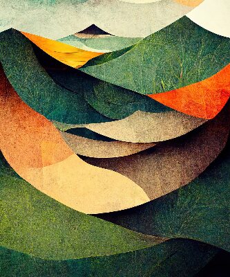 Fabric roller blind Abstract hills