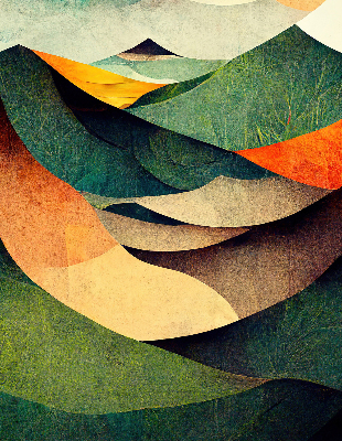 Fabric roller blind Abstract hills