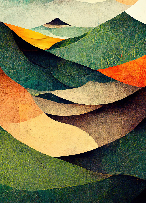 Fabric roller blind Abstract hills