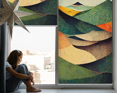 Fabric roller blind Abstract hills