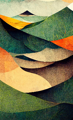 Fabric roller blind Abstract hills