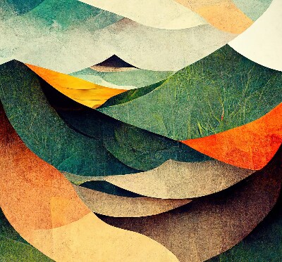 Fabric roller blind Abstract hills
