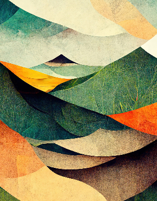 Fabric roller blind Abstract hills