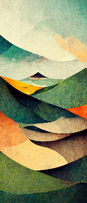 Fabric roller blind Abstract hills