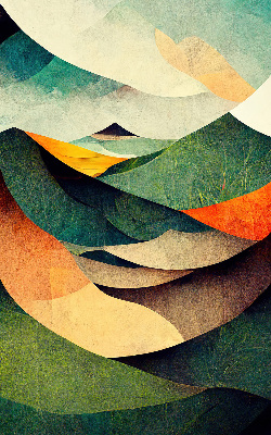 Fabric roller blind Abstract hills