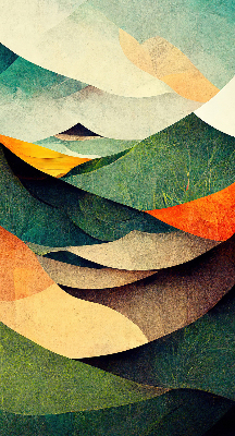 Fabric roller blind Abstract hills