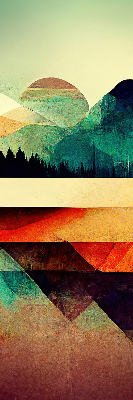 Modern roller blind Abstract mountains