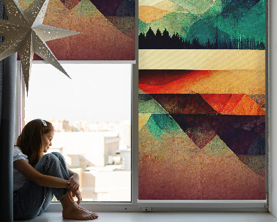 Modern roller blind Abstract mountains