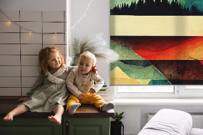 Modern roller blind Abstract mountains