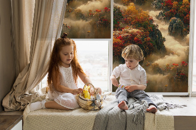 Roller blind for large window View from the top
