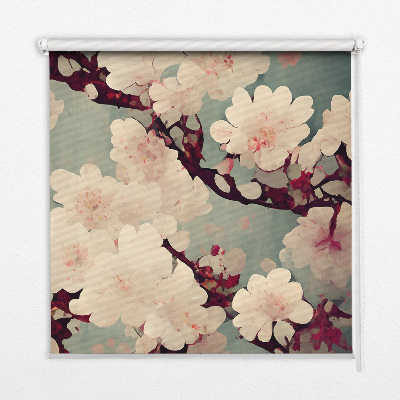 Fabric roller blind Cherry blossom