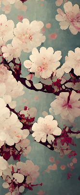 Fabric roller blind Cherry blossom