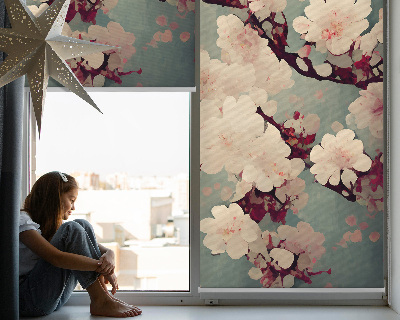 Fabric roller blind Cherry blossom