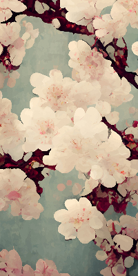 Fabric roller blind Cherry blossom