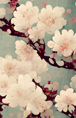 Fabric roller blind Cherry blossom