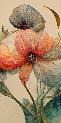 Roller blind for large window Flower