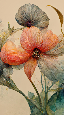 Roller blind for large window Flower