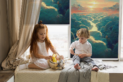 Modern roller blind Sunset