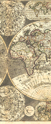 Modern roller blind World map