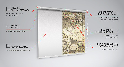 Modern roller blind World map