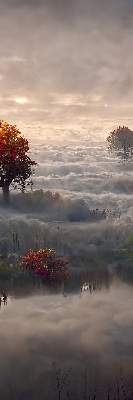 Roller blind for large window Trees in the fog