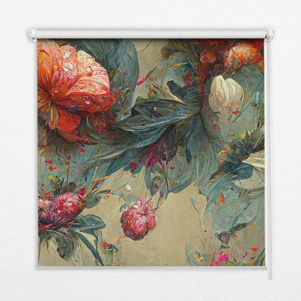 Roller blind for large window Meadow