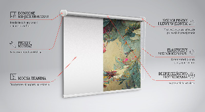 Roller blind for large window Meadow
