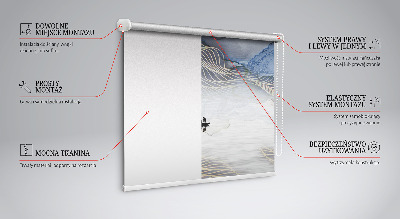 Modern roller blind Blurry mountains