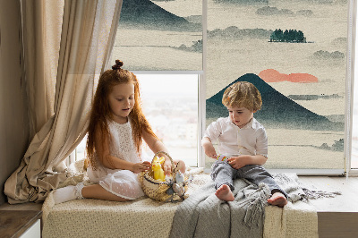 Roller blind for large window Painted Mountains