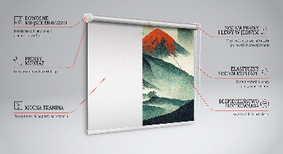 Fabric roller blind Mountains in the fog