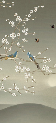 Modern roller blind Birds on a branch