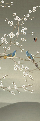 Modern roller blind Birds on a branch