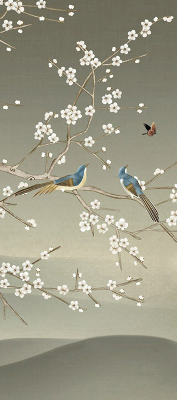 Modern roller blind Birds on a branch