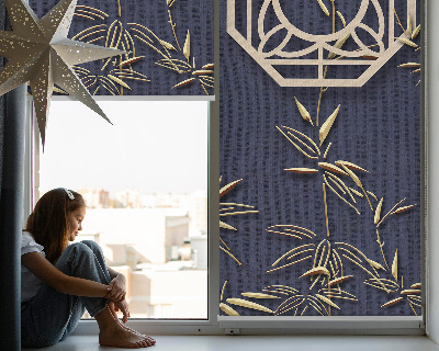 Roller blind for large window The Lake Behind the Flowers