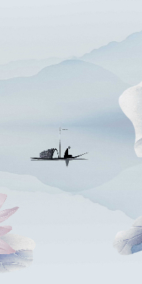 Fabric roller blind A fisherman on a boat