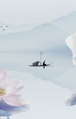 Fabric roller blind A fisherman on a boat