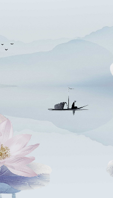 Fabric roller blind A fisherman on a boat