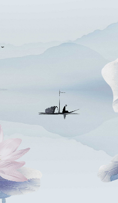 Fabric roller blind A fisherman on a boat