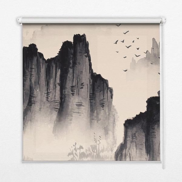 Roller blind for large window Rocks
