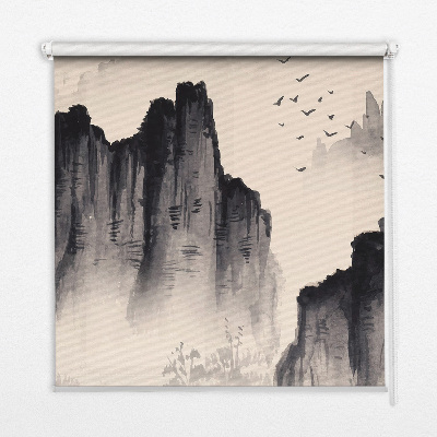 Roller blind for large window Rocks