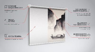 Roller blind for large window Rocks