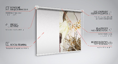 Roller blind for large window A crane in the bush