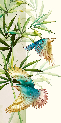 Fabric roller blind Birds in the leaves