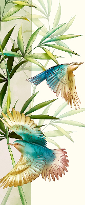 Fabric roller blind Birds in the leaves
