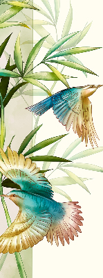 Fabric roller blind Birds in the leaves
