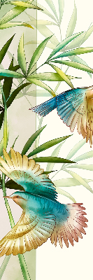 Fabric roller blind Birds in the leaves